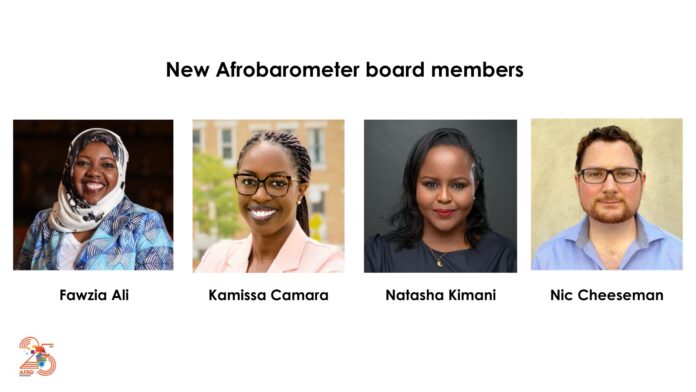 The four new board members of Afrobarometer