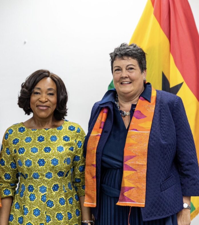 File photo: Shirley Ayorkor Botchwey and Amb Virginia E. Palmer